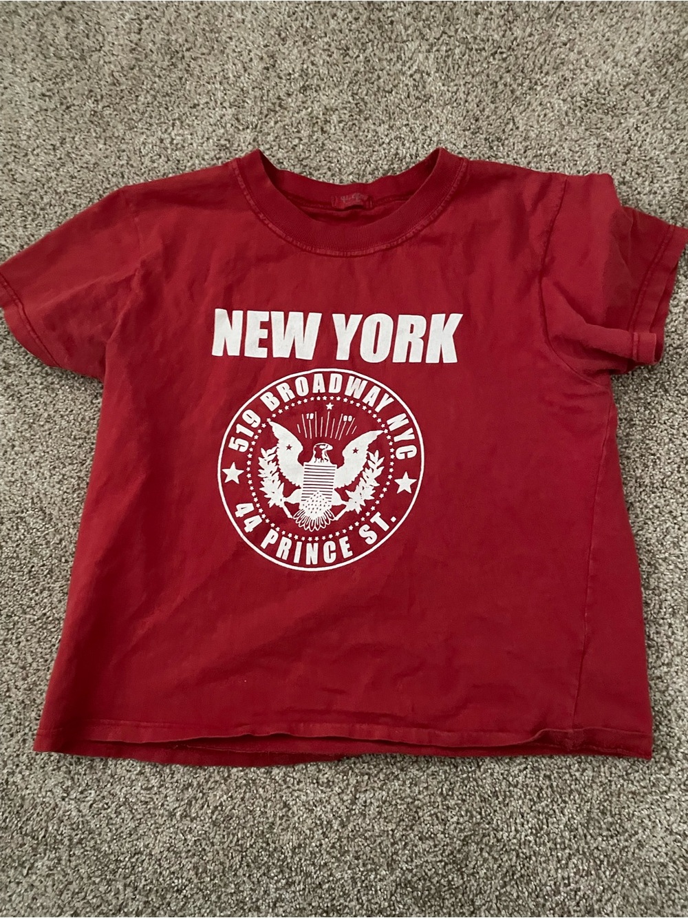 Brandy Melville Red NEW YORK Graphic Tee